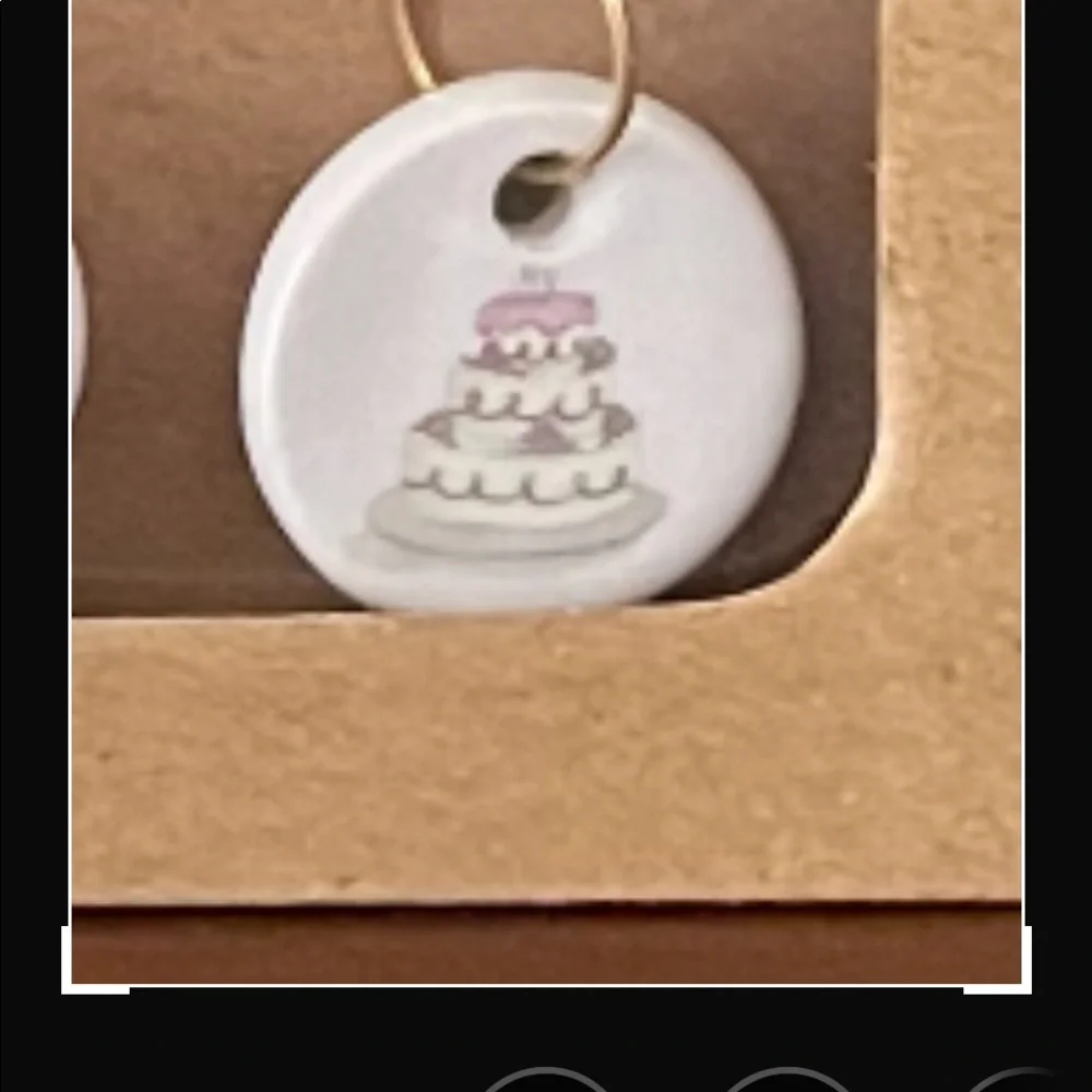 🦋  Rae Dunn box set of 6 ceramic wine glass charms 🦋